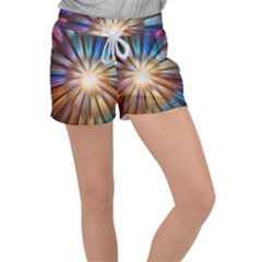Background Spiral Abstract Women s Velour Lounge Shorts by HermanTelo