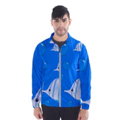 Fish School Bubbles Underwater Sea Men s Windbreaker by HermanTelo