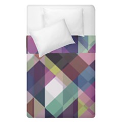 Geometric Blue Violet Pink Duvet Cover Double Side (single Size) by HermanTelo
