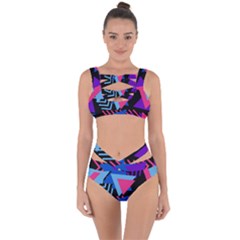 Memphis Pattern Geometric Abstract Bandaged Up Bikini Set  by HermanTelo