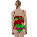 Liquid Forms Water Background Twist Front Tankini Set View2