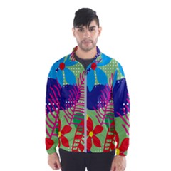 Pattern Leaf Polka Floral Men s Windbreaker by HermanTelo