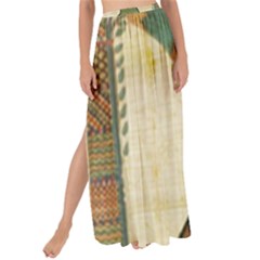 Egyptian Paper Papyrus Bird Maxi Chiffon Tie-up Sarong by Sapixe