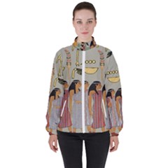 Egyptian Paper Women Child Owl Women s High Neck Windbreaker by Sapixe