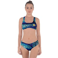 Sea Coral Stained Glass Criss Cross Bikini Set by HermanTelo