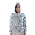 Seamless Texture Fill Polka Dots Women s Hooded Windbreaker View1