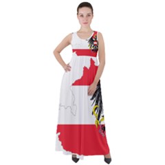 Flag Map Of Austria  Empire Waist Velour Maxi Dress by abbeyz71