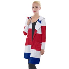 National Flag Of Costa Rica Hooded Pocket Cardigan by abbeyz71