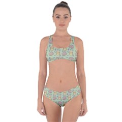 Hamster Pattern Criss Cross Bikini Set by Sapixe