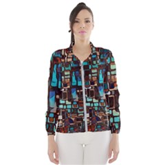 Stained Glass Mosaic Abstract Women s Windbreaker by Sapixe