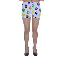 Pawprints Paw Prints Paw Animal Skinny Shorts by Sapixe