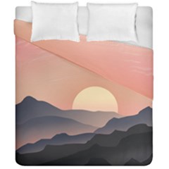 Sunset Sky Sun Graphics Duvet Cover Double Side (california King Size) by HermanTelo