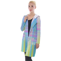 Texture Abstract Squqre Chevron Hooded Pocket Cardigan by HermanTelo