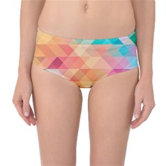 Texture Triangle Mid-waist Bikini Bottoms by HermanTelo