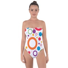 Wallpaper Circle Tie Back One Piece Swimsuit by HermanTelo