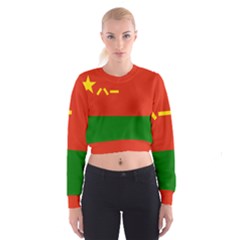 Flag Of People s Liberation Army Ground Force Cropped Sweatshirt by abbeyz71