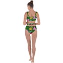 Tropical Greens Leaves Bandaged Up Bikini Set  View2