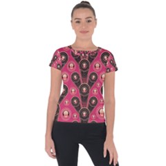 Background Abstract Pattern Short Sleeve Sports Top  by Bajindul