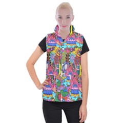 Pond Abstract  Women s Button Up Vest by okhismakingart