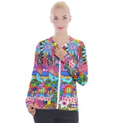Pond Abstract  Casual Zip Up Jacket by okhismakingart