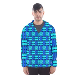 Pattern Graphic Background Image Blue Men s Hooded Windbreaker by Bajindul