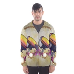 Cute Funny Coutan With Flowers Men s Hooded Windbreaker by FantasyWorld7