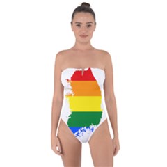 Lgbt Flag Map Of South Korea Tie Back One Piece Swimsuit by abbeyz71