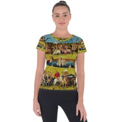 Hieronymus Bosch The Garden Of Earthly Delights (closeup) Short Sleeve Sports Top 