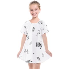 Wise And Big Eyes Kids  Smock Dress by WensdaiAmbrose