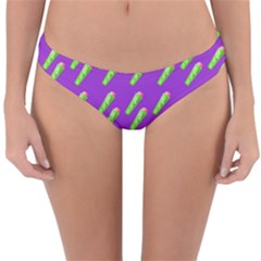 Ice Freeze Purple Pattern Reversible Hipster Bikini Bottoms