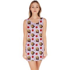 Doll And Cherries Pattern Bodycon Dress by snowwhitegirl