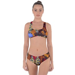 Sunflower Collage Criss Cross Bikini Set by bloomingvinedesign