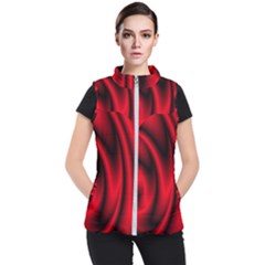 Background Red Color Swirl Women s Puffer Vest by Nexatart