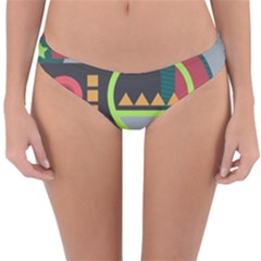 Background Colors Abstract Shapes Reversible Hipster Bikini Bottoms by Nexatart