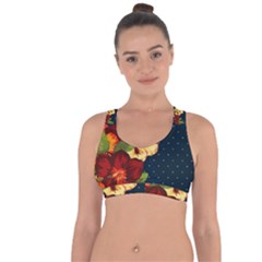 All Good Things - Floral Pattern Cross String Back Sports Bra