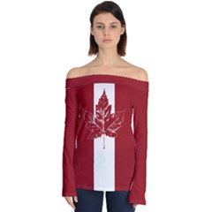 Cool Canada Shirts Off Shoulder Long Sleeve Top by CanadaSouvenirs