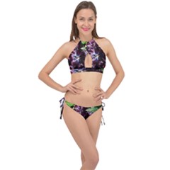 Galaxy Tulip Cross Front Halter Bikini Set by okhismakingart