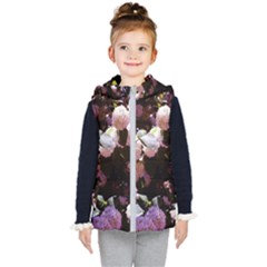 Purple Snowballs Kids  Hooded Puffer Vest by okhismakingart