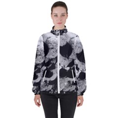 Black And White Snowballs Women s High Neck Windbreaker by okhismakingart