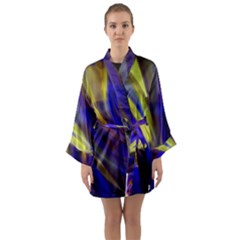 Soft Swirls Fractal Design Long Sleeve Kimono Robe by Pakrebo