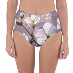 Peach Blossom Seamless Pattern Vector Reversible High-waist Bikini Bottoms by Sobalvarro