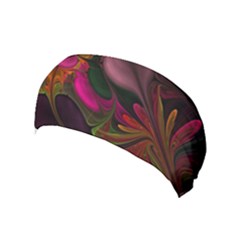 Fractal Abstract Colorful Floral Yoga Headband by Pakrebo