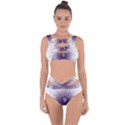 Purple Lavender Wisps White Bandaged Up Bikini Set  View1