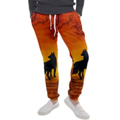 Wonderful Wolf In The Night Men s Jogger Sweatpants by FantasyWorld7