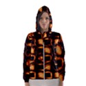 Bubbles Background Abstract Brown Women s Hooded Windbreaker View1