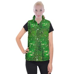 Background Green Board Business Women s Button Up Vest by Pakrebo