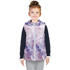 Americana Abstract Graphic Mosaic Kids  Hooded Puffer Vest by Pakrebo