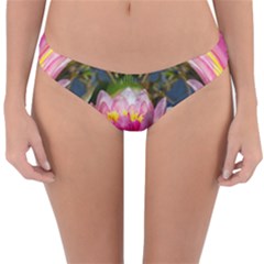 Flower Ornament Color Background Reversible Hipster Bikini Bottoms by Pakrebo