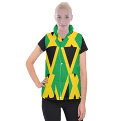 Jamaica Flag Women s Button Up Vest by FlagGallery