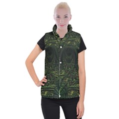 Background Alien Render 3d Fantasy Women s Button Up Vest by Pakrebo